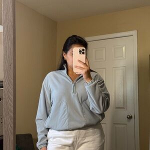 Vuori Sky Blue Quarter-Zip Hoodie